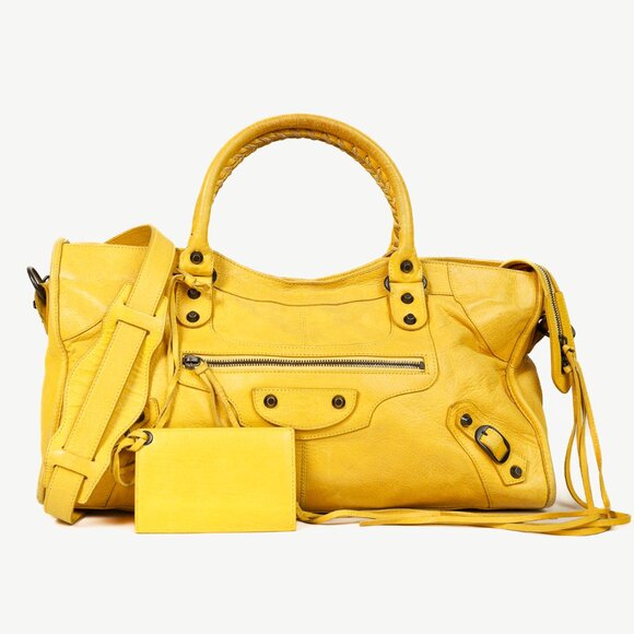 Balenciaga Part Time Mimosa Leather Tassel Shoulder Bag - Picture 1 of 14